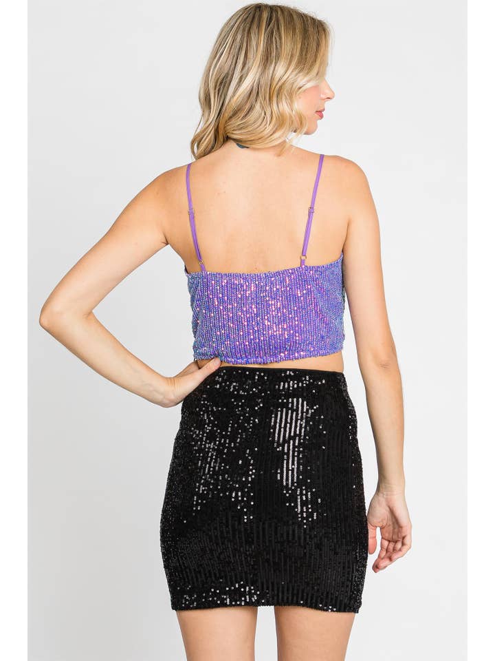 GeeGee Clothing - Wholesale Blouse - Women's - Plus Sequins Bra Top: ST1923PL