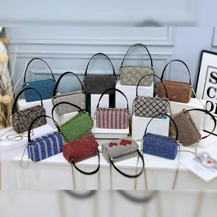 Ole - Wholesale Shoulder Bag - Women's - Rectangle Rhinestone Bag HB22763