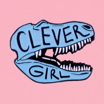 Clever girl enamel lapel pin for wholesale by Kate Gabrielle