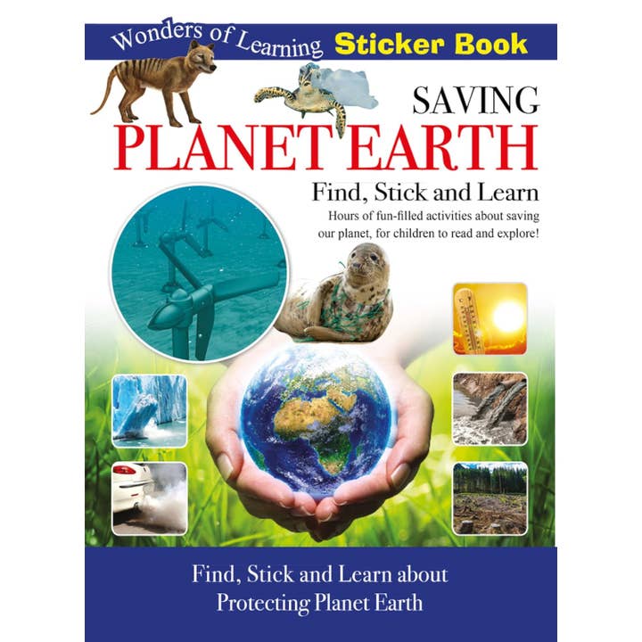 Robert Frederick Ltd - Wholesale Sticker - Kids & Baby - Saving Planet Earth Sticker Book - Find, Stick and Learn