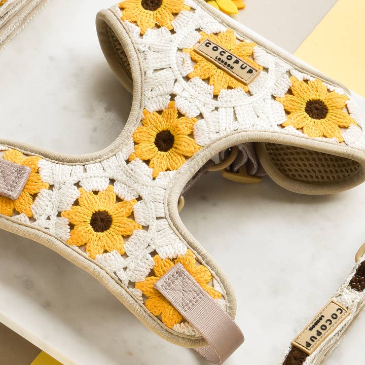 Cocopup London - Wholesale Pet Harness - Dog - Sunflower Patch Adjustable Neck Harness1