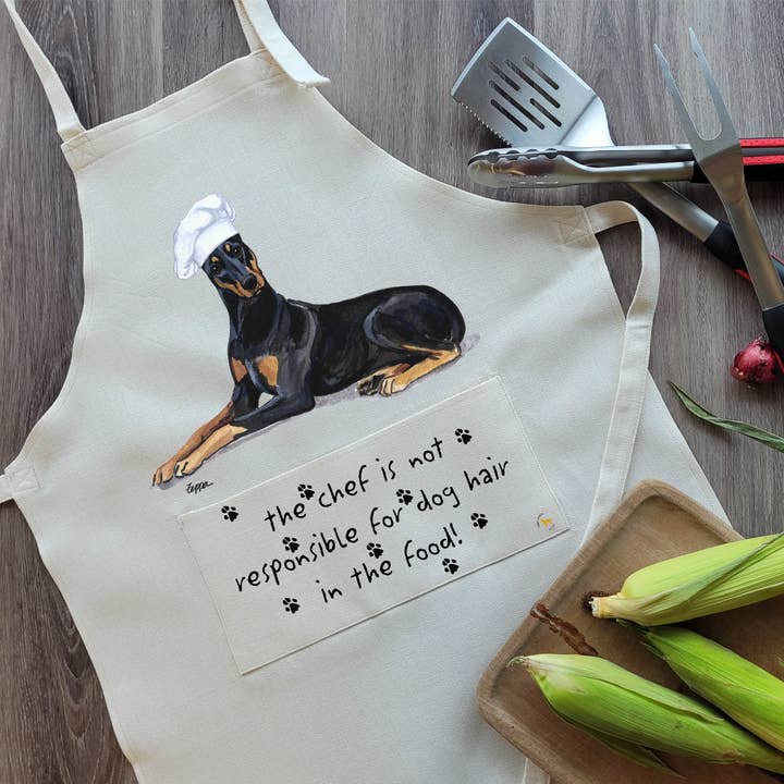 Doberman Pinscher Apron for wholesale by Zeppa Studios