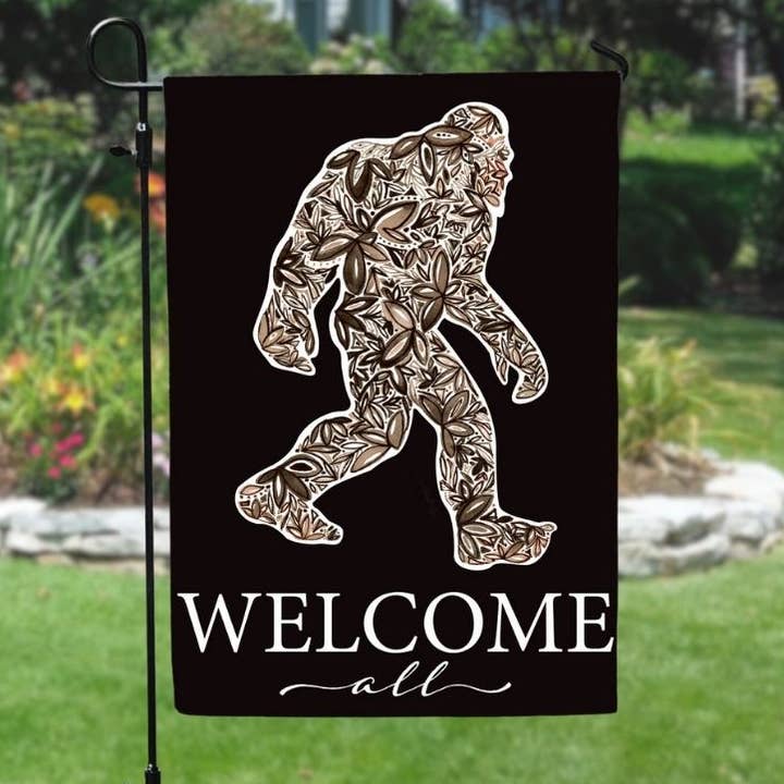 Bigfoot Design Double-Sided Garden Flag for wholesale by Amanda Klein Co.