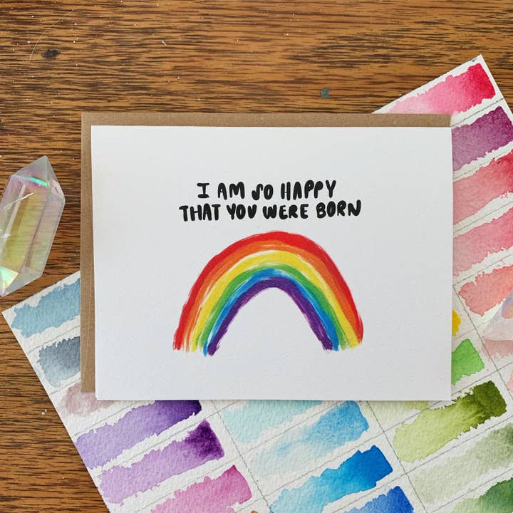 Tarjeta de felicitación del arco iris para venta al por mayor de Jess Weymouth