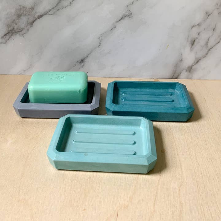 Left Corner Goods - Wholesale Bath Soap Dish - Concrete Industrial Soap Dish1
