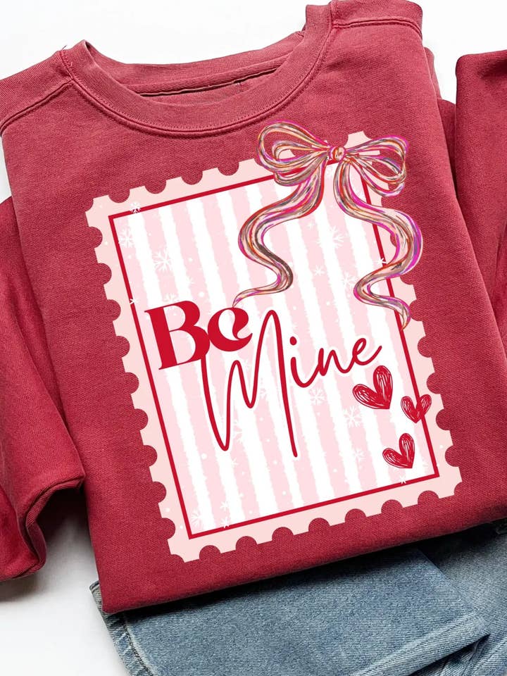 BE Mine Stamp-Sweatshirt for wholesale by Forty One Threads Wholesale