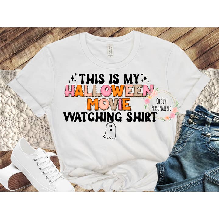 This Is My Halloween Movie Watching Shirt for wholesale by Oh Sew Personalized