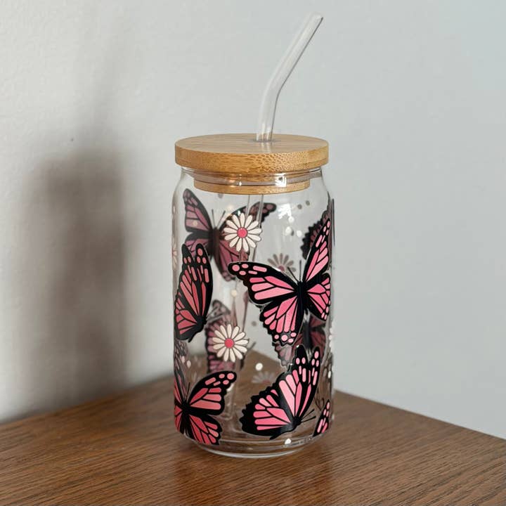 WS Pink Butterfly Cup for wholesale by Disco Designs