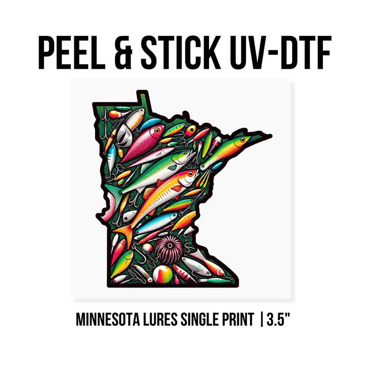 Fuzzy Loon Designs - Wholesale Sublimation transfer - Minnesota Lures | UV DTF Single Print (3.5")