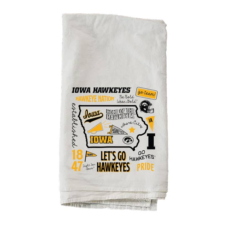 Collage University Of Iowa Towel for wholesale by Kendrick Home