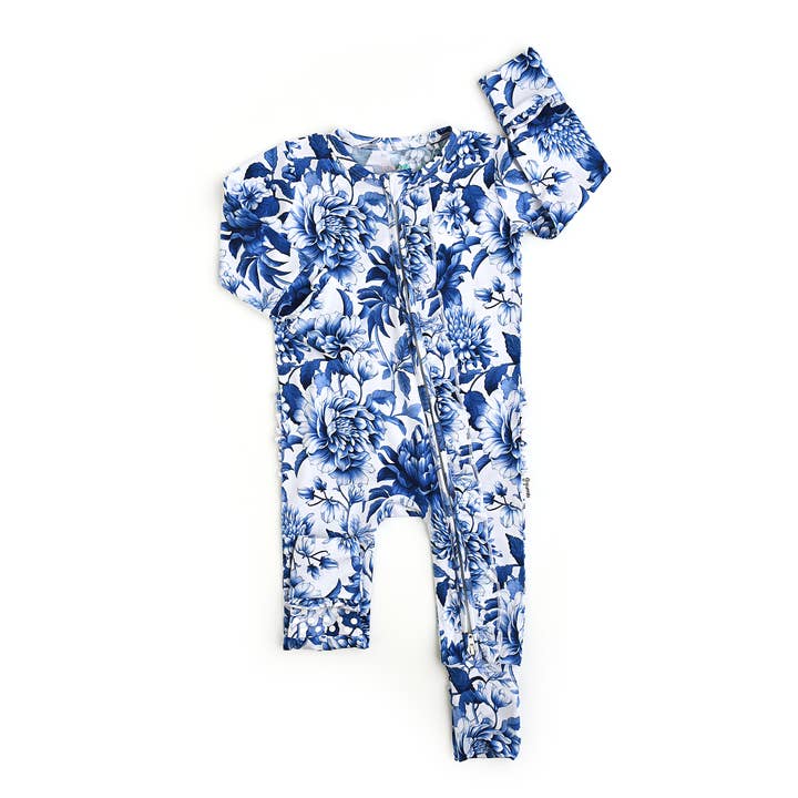 Gigi and Max - Wholesale Jumpsuit - Baby - Hattie RUFFLE ZIP Bamboo Sleepes Little