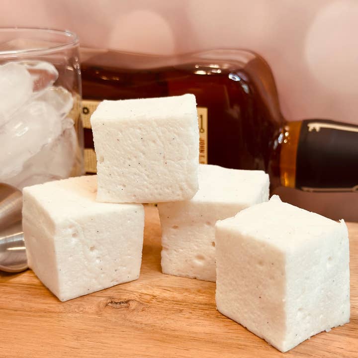 Bourbon Vanilla Bean Marshmallows for wholesale by Mallowdoos Marshmallows