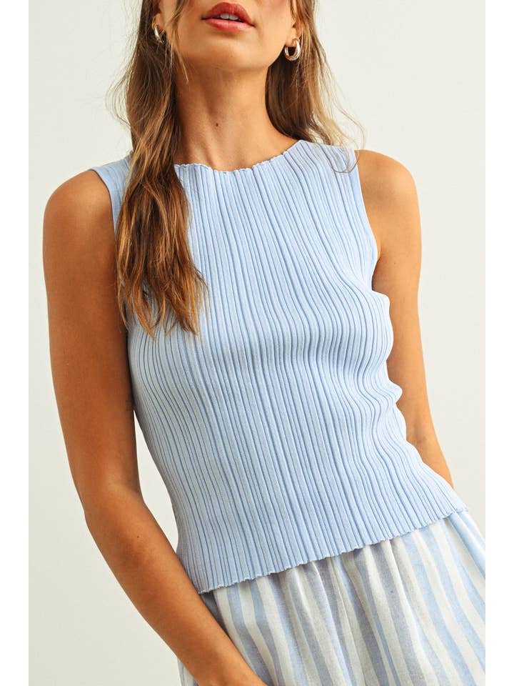 MIOU MUSE - Wholesale Knit Top - Women's - T3779 VISCOSE RIBBED KNITTED TOP19