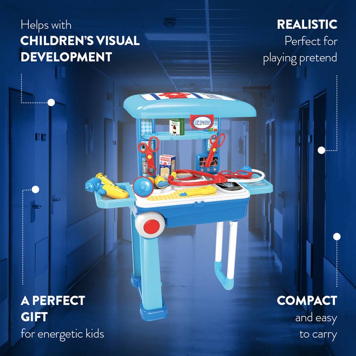 World Tech Toys - Wholesale Toy Set - Kids - 23 Piece Lil Doctor Mobile Suitcase Luggage Kids Playset3