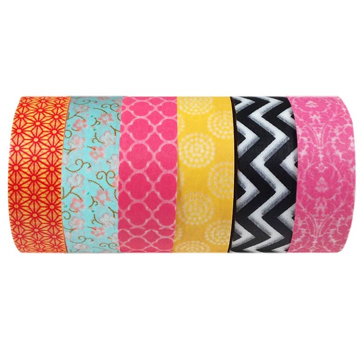 Wrapables Japanese Washi Masking Tape Collection, Set of 6 for wholesale by Wrapables.com