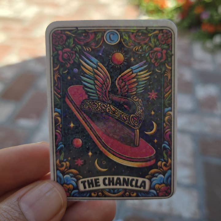 The Chancla – Holographic Sticker | Cultura, Magia y Amenaza Voladora ✨👡 for wholesale by Bloom Designs