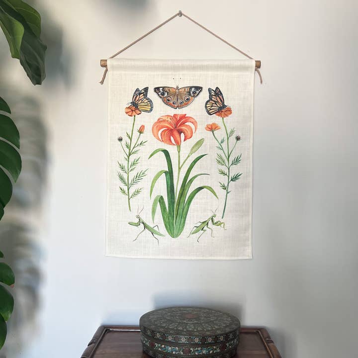 Tranquil Blooms: A Tapestry of Lilies and Cosmos for wholesale by Cynthia Oswald