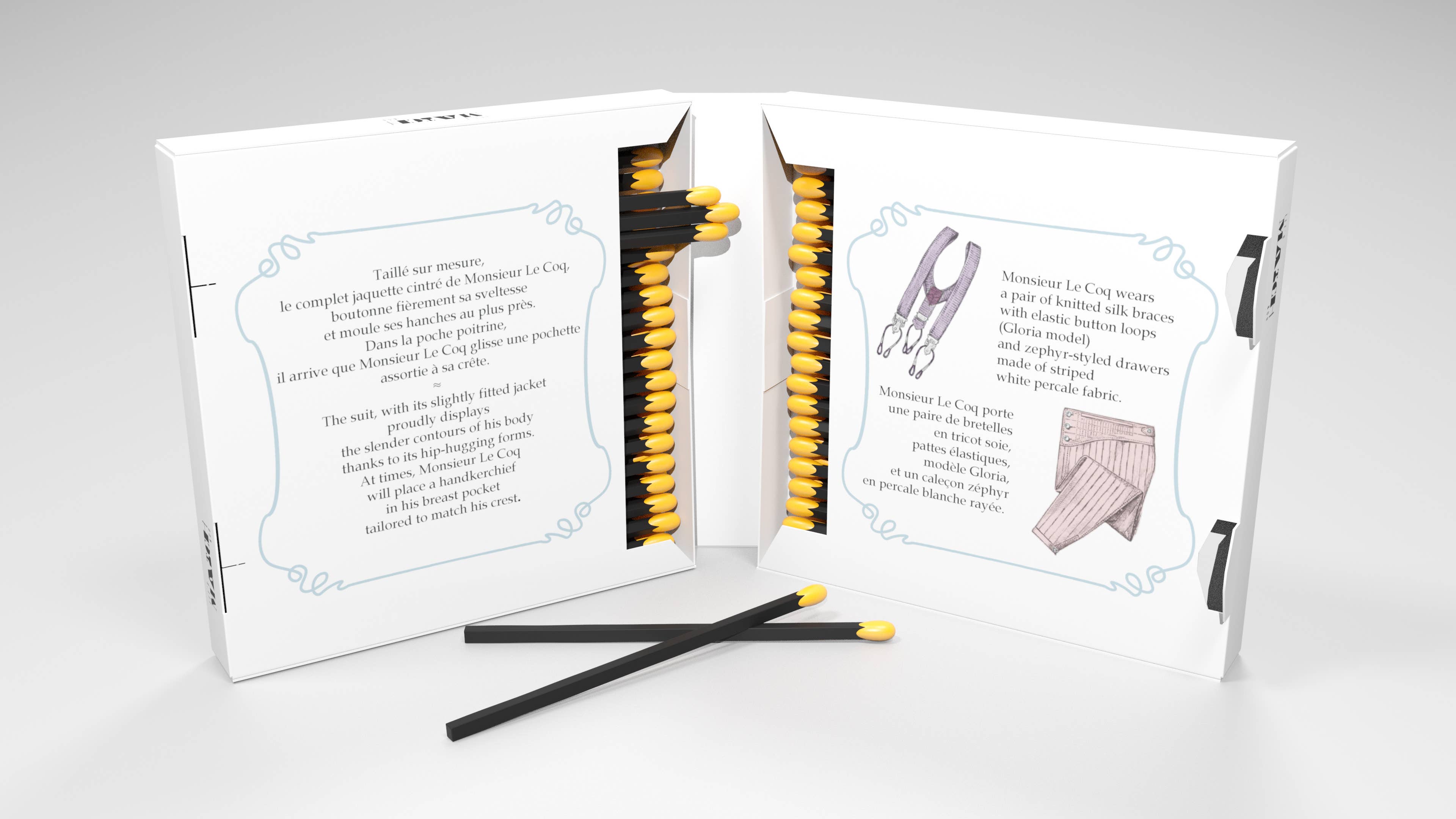 Lets Match and Co - Wholesale Matches - 38 MC. Au Bon Chic Parisien 1900 Monsieur Le Coq 1