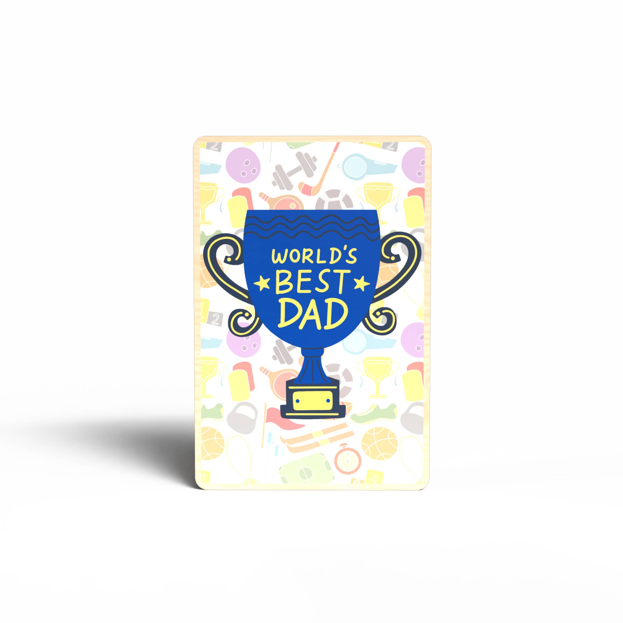 Lifeforce Glass, Inc. - Vente Cartes postales - Meilleur Papa du Monde, Carte Postale en Bois Durable