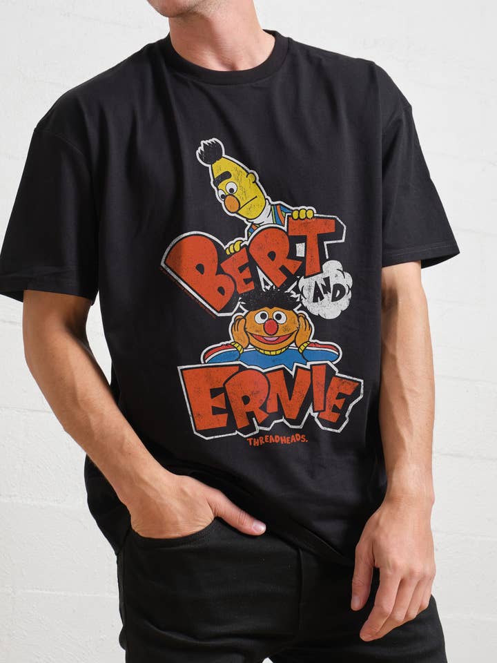 Retro Bert And Ernie T-Shirt for wholesale by Threadheads
