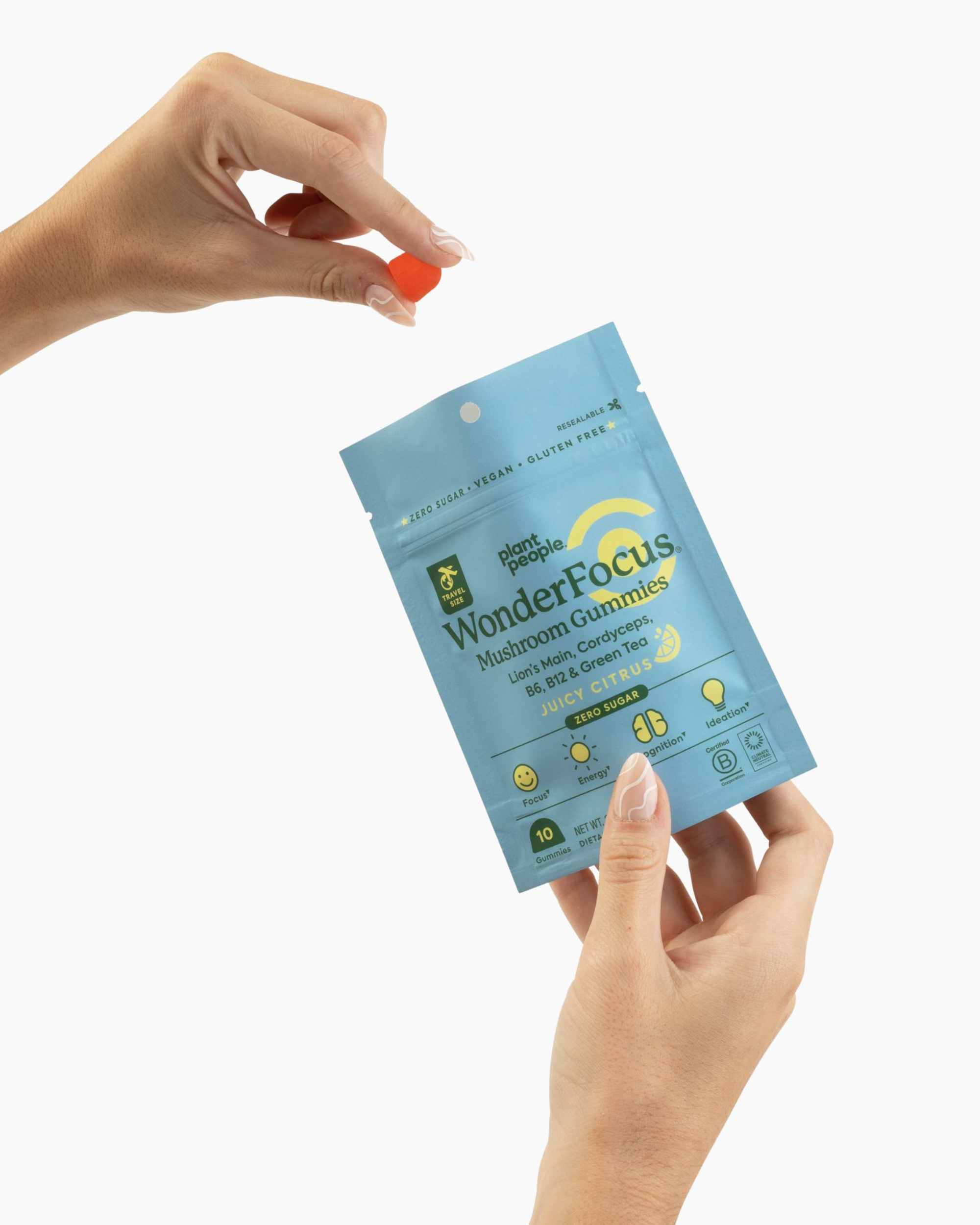 Plant People - Wholesale Oral Supplement/Vitamin - Grab-n-Go Size: WonderFocus Mushroom Gummies2
