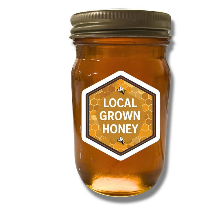 The Honey Shack - Wholesale Honey - Wildflower with Comb 6 oz Jar Unlabeled NO LABEL2