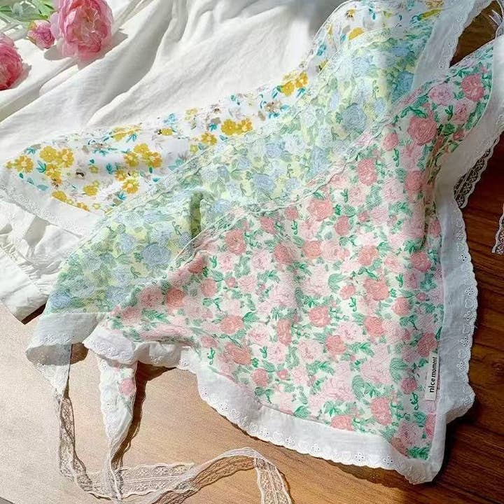 Pastoral Style Floral Lace Triangle Bandana for wholesale by MKS America