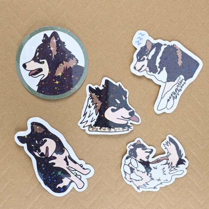 Pomsky Sticker Pack for wholesale by Giselle Luna