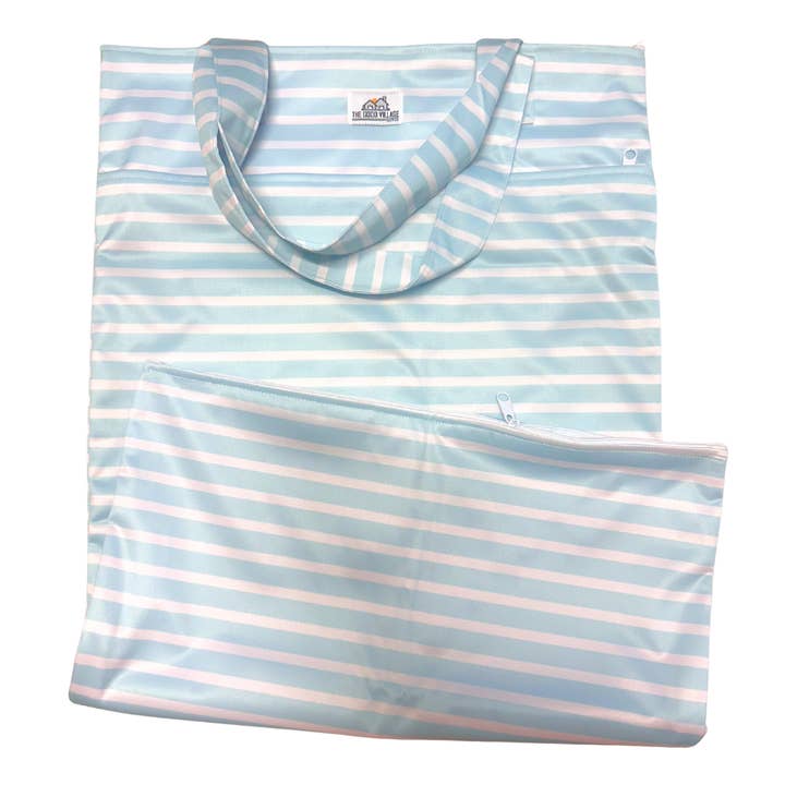 The Good Village Cloth Co + Market - Wholesale Wet Bag - Kids & Baby - Large Hanging Wetbag | Sailor's Breeze