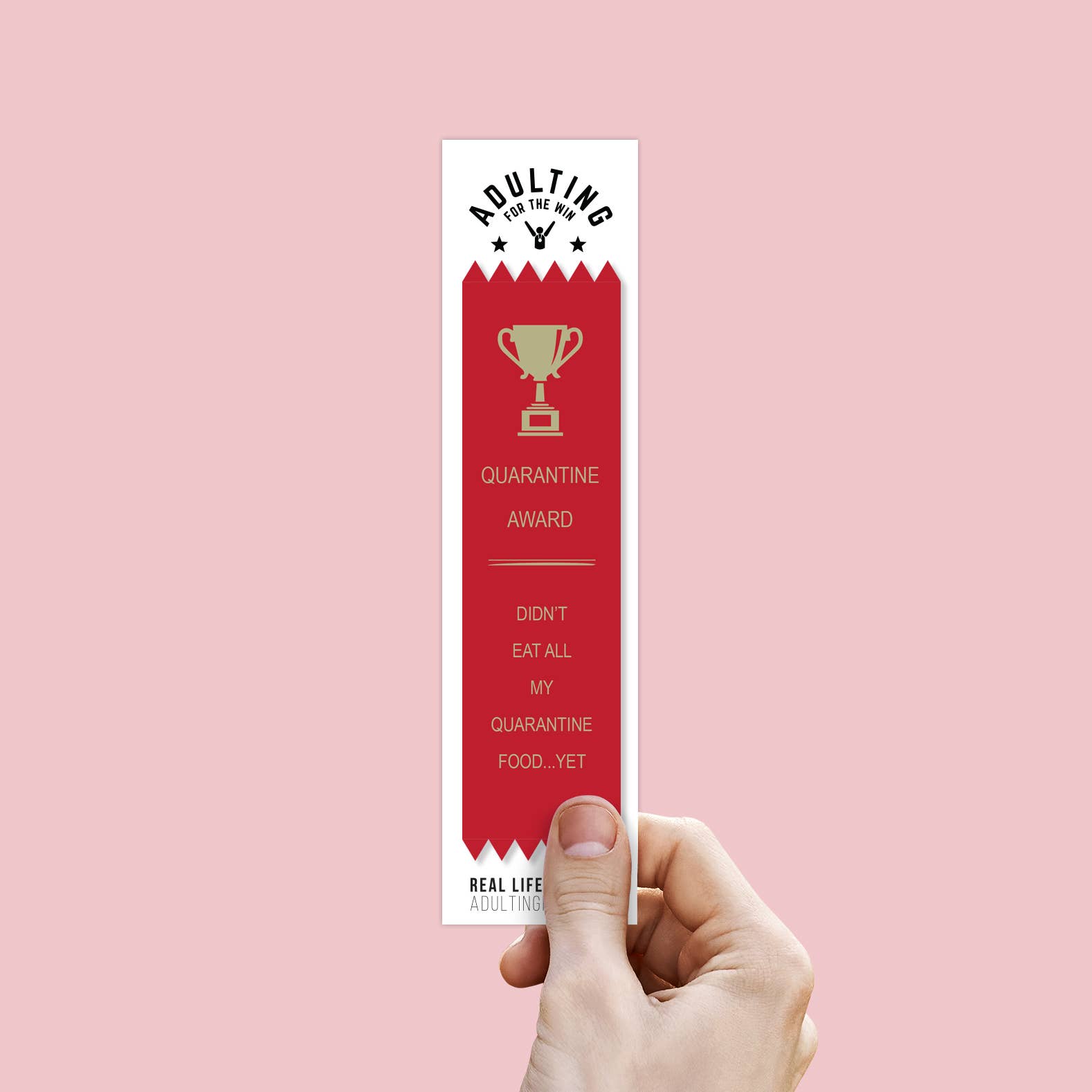 AdultingFTW – wholesale Skämtpresent/liten present – Ät inte alla mina karantän mat - vuxen Award Ribbon