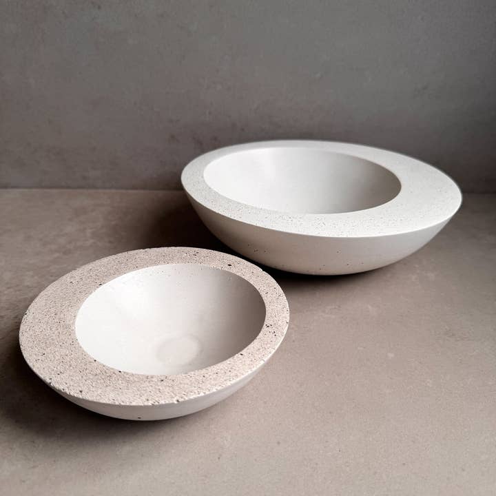 Minimal Loot Design - Wholesale Jewelry Dish - Minimalist Concrete Bowl, Asymmetrical Catch All, Modern Cement Bowl, Contemporary Bowl, Bowls for Decor, Decorative Bowl, Jewelry Dish