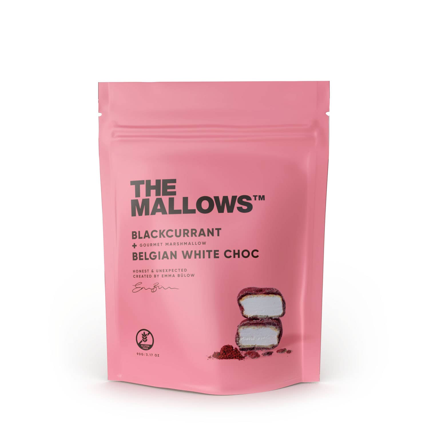 The Mallows - Wholesale Marshmallow - BLACKCURRANT & BELGIAN WHITE CHOC - CHOC COATED MARSHMALLOWS