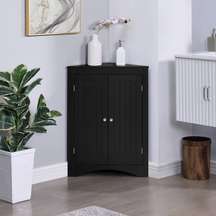 Orange County Decor - Wholesale Cabinet - Sideboard Cabinet,Corner Cabinet,Bathroom Floor Corner Cabinet With Doors And Shelves, Kitchen, Living Room,Free Standing Storage Cabinet For Bathroom Coffee Mdf