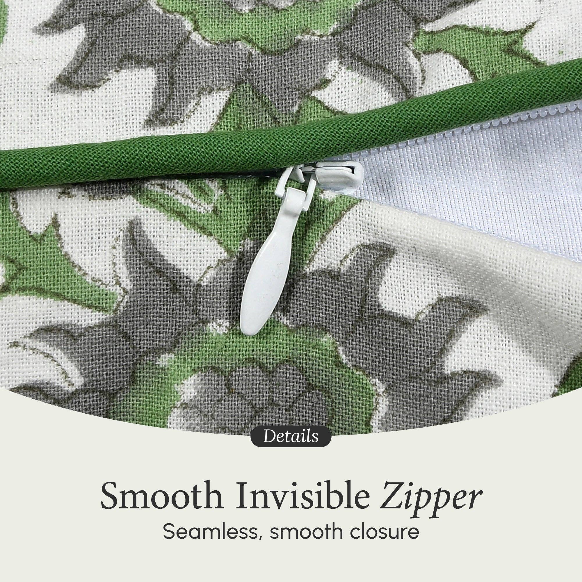 Cotton Print Club - Vente Housse de coussin - Housses de coussin à passepoil - Vert menthe (lot de 2)6