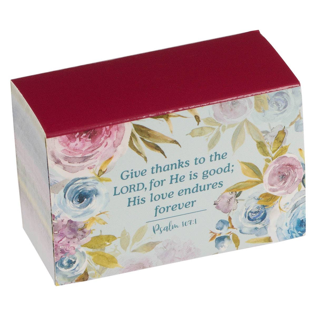 Christian Art Gifts - Wholesale Jar - Give Thanks Pink Ranunculus Glass Gratitude Jar with Cards -3