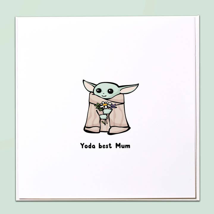 Carte de vœux Yoda meilleure maman pour la vente par The Crafty Giraffe