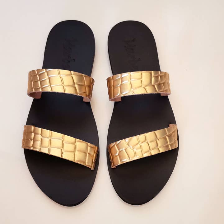 Sandalo in pelle fatto a mano: Sevasti per la vendita all'ingrosso da parte di Marbe Sandals