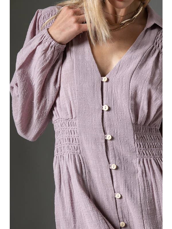 ILLA ILLA - Wholesale Dress - Women's - Cotton Button Down Dress6