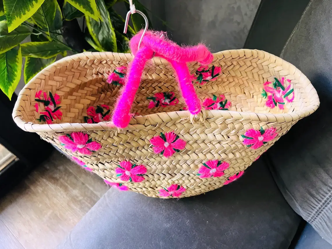 Moroccan Natural bazaar - Wholesale Tote Bag - Women's - Straw bag French Basket french market basket, custom bags6