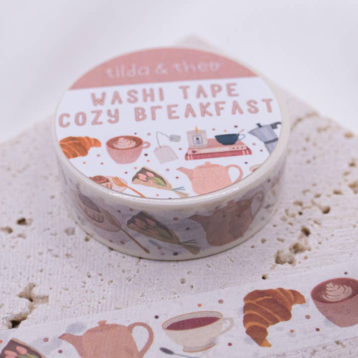 Tilda&Theo - Wholesale Washi Tape - Washi tape breakfast coffee tape breakfast brunch6