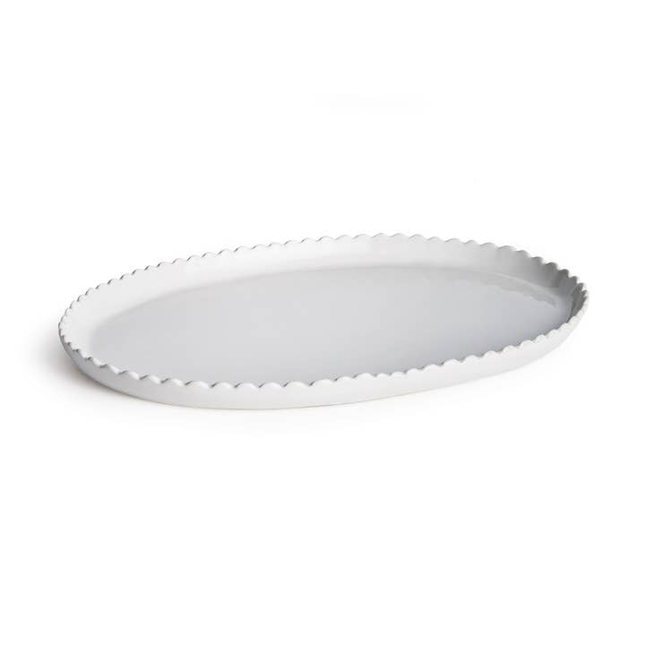 Napa Home & Garden - Wholesale Serving Tray - Maddie Oval Tray Large, White0
