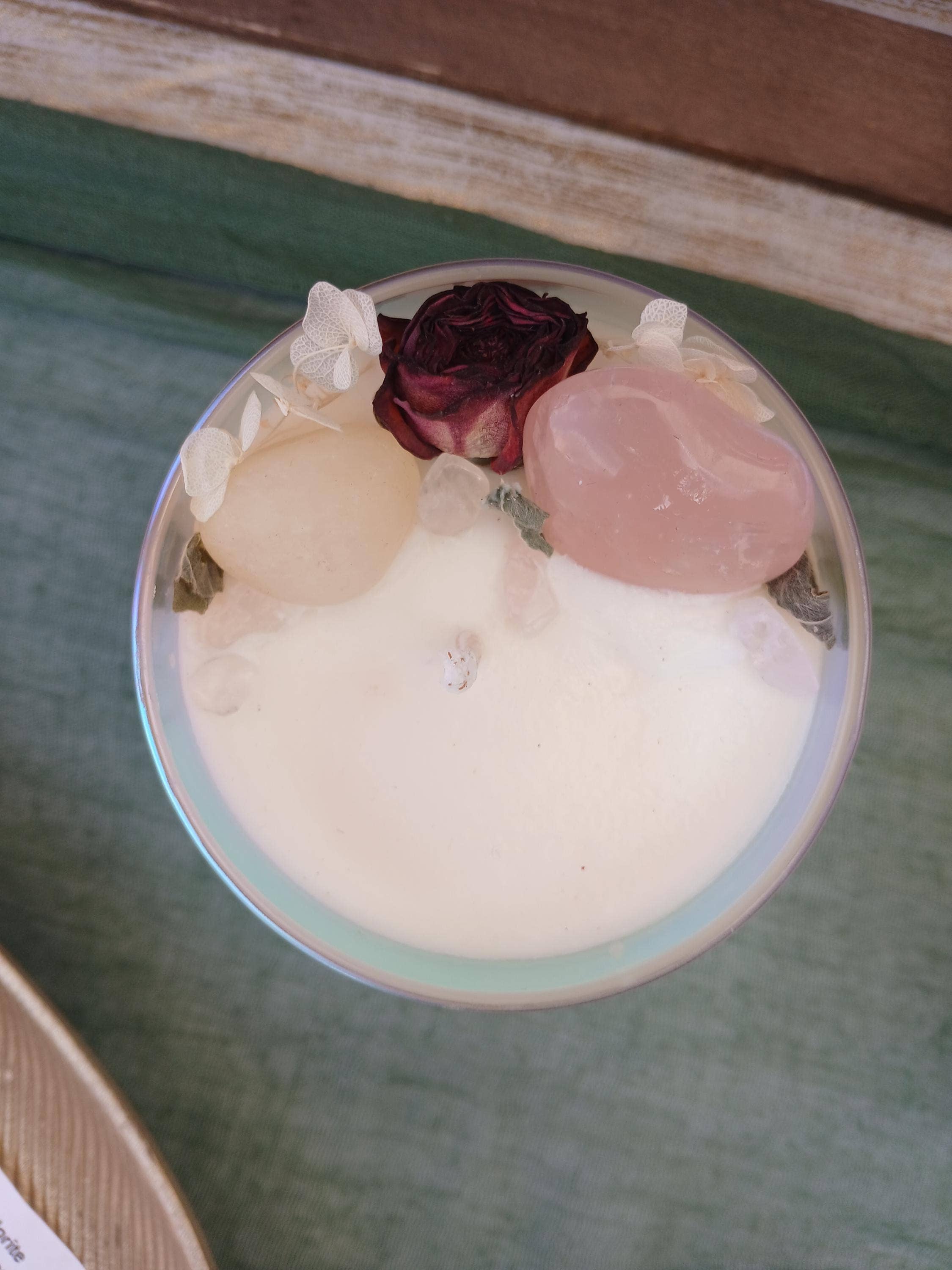 moon and mantras - Wholesale Jar/Filled Candle - Angel Numbers Crystal Intention Candle with Healing Crystals8