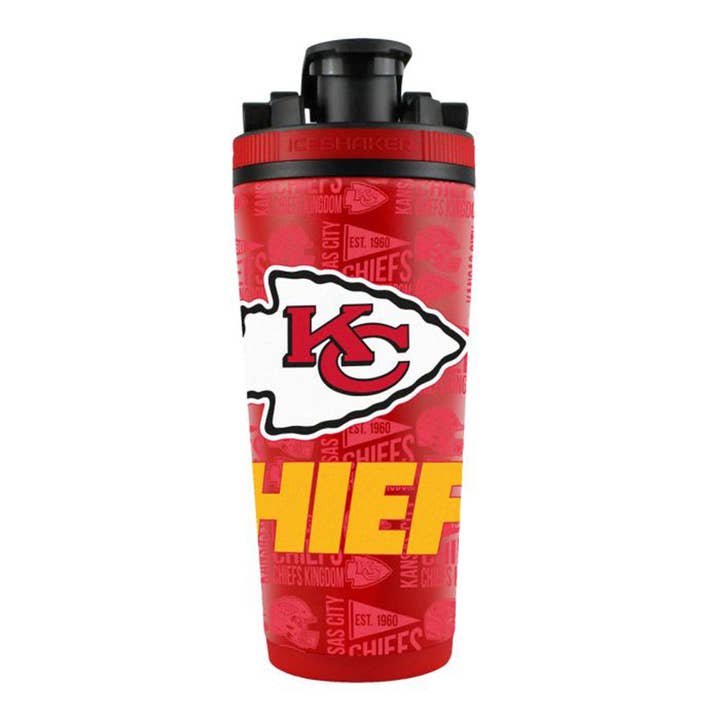 Ice Shaker - Wholesale Insulated Mug/Tumbler - Officially Licensed Kansas City Chiefs 4D Ice Shaker