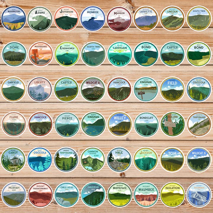 NH48 Full Collection 48 Vinyl Stickers - NH 4000 Footers for wholesale by Cloud on a Mountain