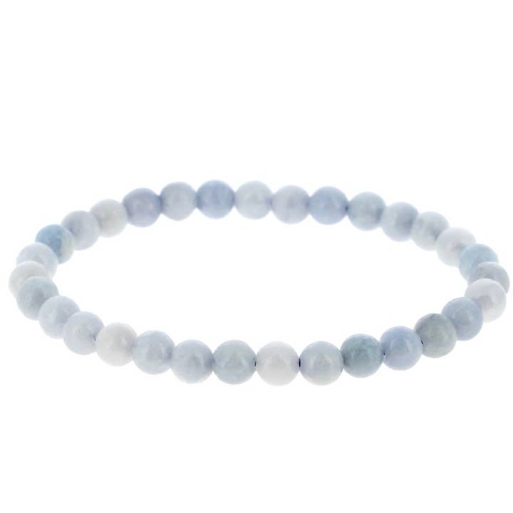 Celestine (Celestite) EXTRA Bead Bracelet 6 mm for wholesale by Artisans de Madagascar