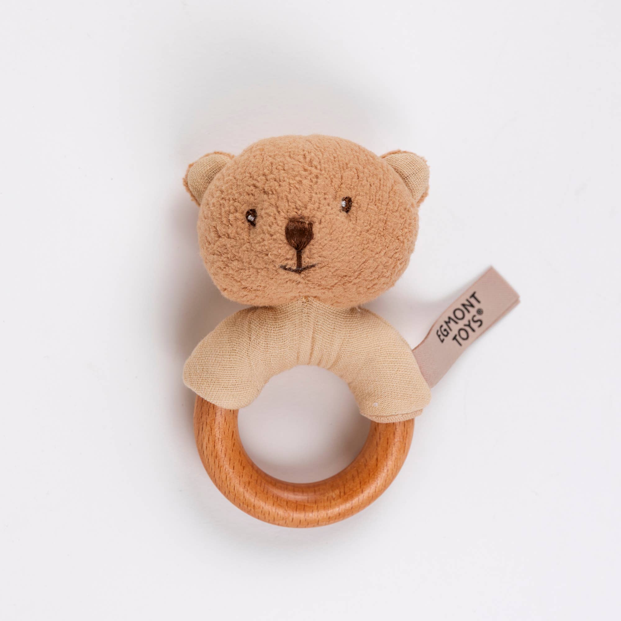 Egmont - Wholesale Handheld Rattle - Baby - Marcel Bear Wood Rattle0