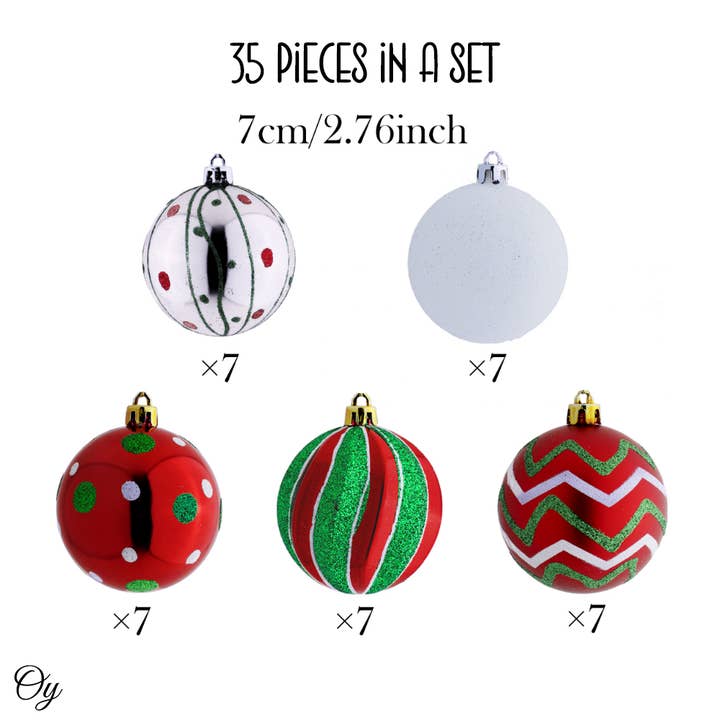 OrnamentallyYou - Wholesale Ornament set - Playfully Patterned Christmas Ornament Bauble Set1