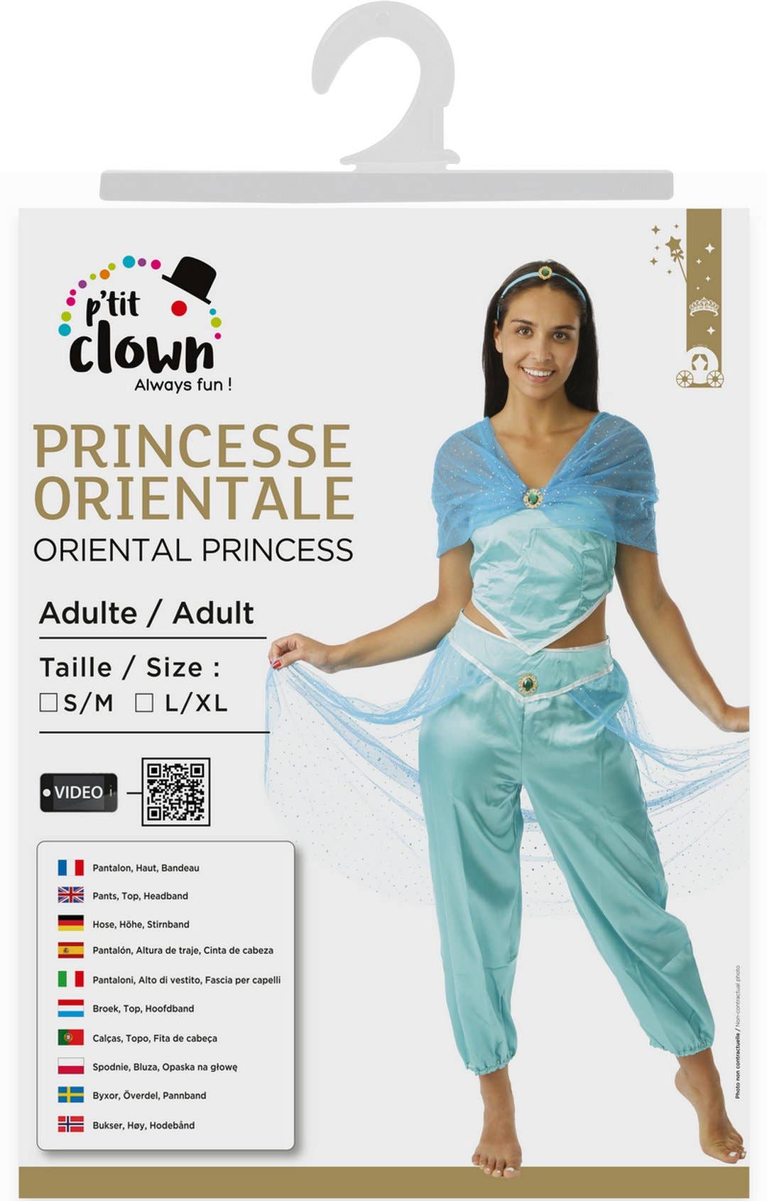 P'tit Clown - Vendita all'ingrosso Costume di carnevale - Donna - Costume Principessa Orientale - Adulto - L/XL3