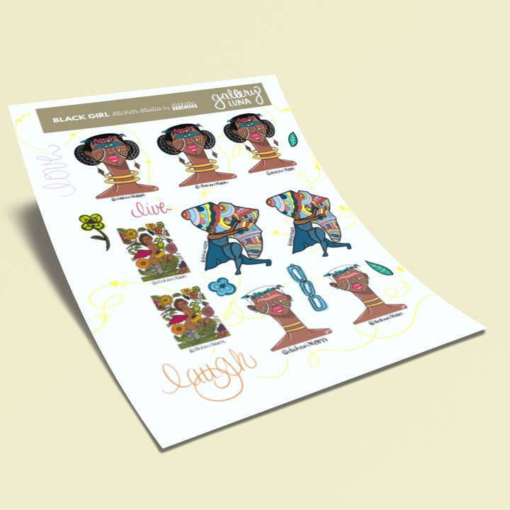 Gallery Luna – 4x6 Vinyl Sticker Sheet for wholesale by dakari Moon