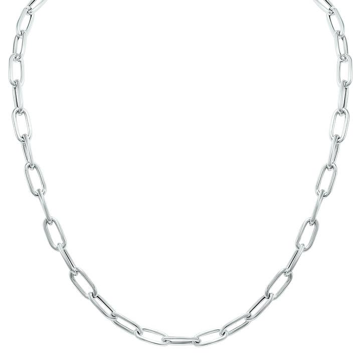 Collana con graffetta in argento rodiato 6,5 mm con aragosta per la vendita all'ingrosso da parte di Szul USA LLC